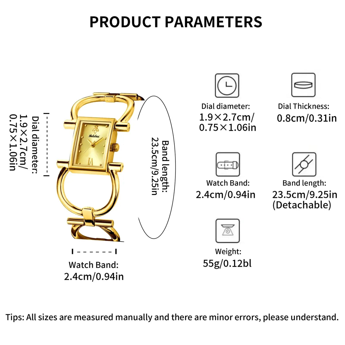 Gold Luxury Quartz Women Watch Bracelet
