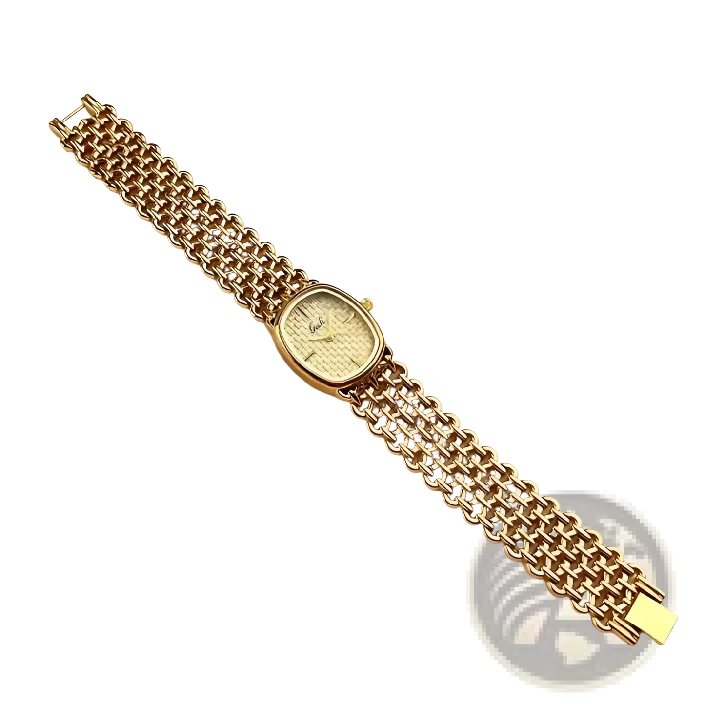 Gold Oval Women Watch Elegant Quartz Bracelet Timepiece