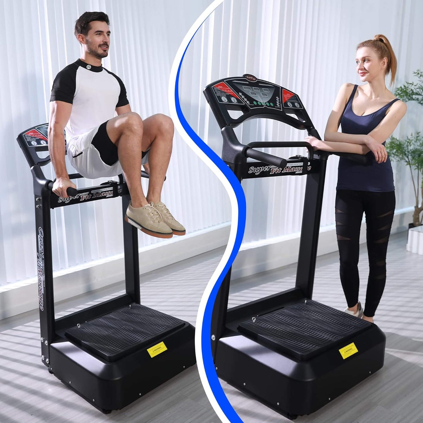 Heavy-Duty 400LBS Whole Body Vibration Plate Workout Machine (SAK57390)