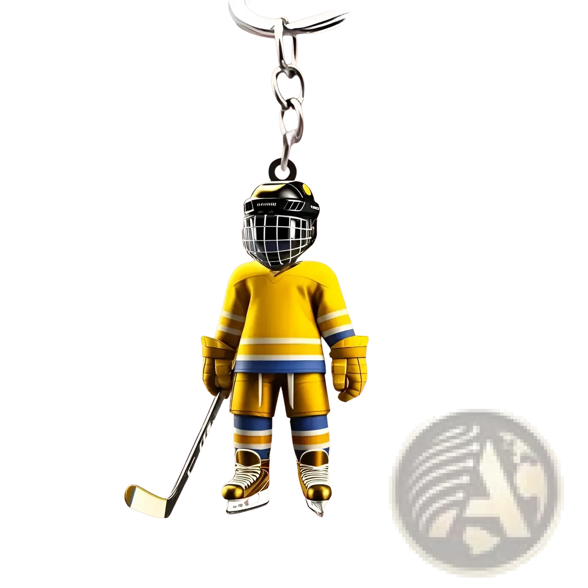 Hockey Player Acrylic Keychain Sports Backpack Charm