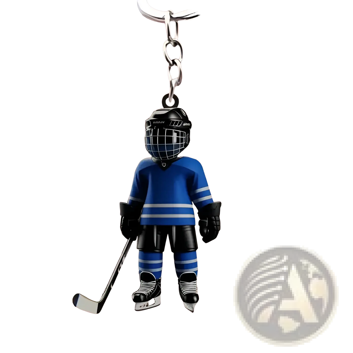 Hockey Player Acrylic Keychain Sports Backpack Charm
