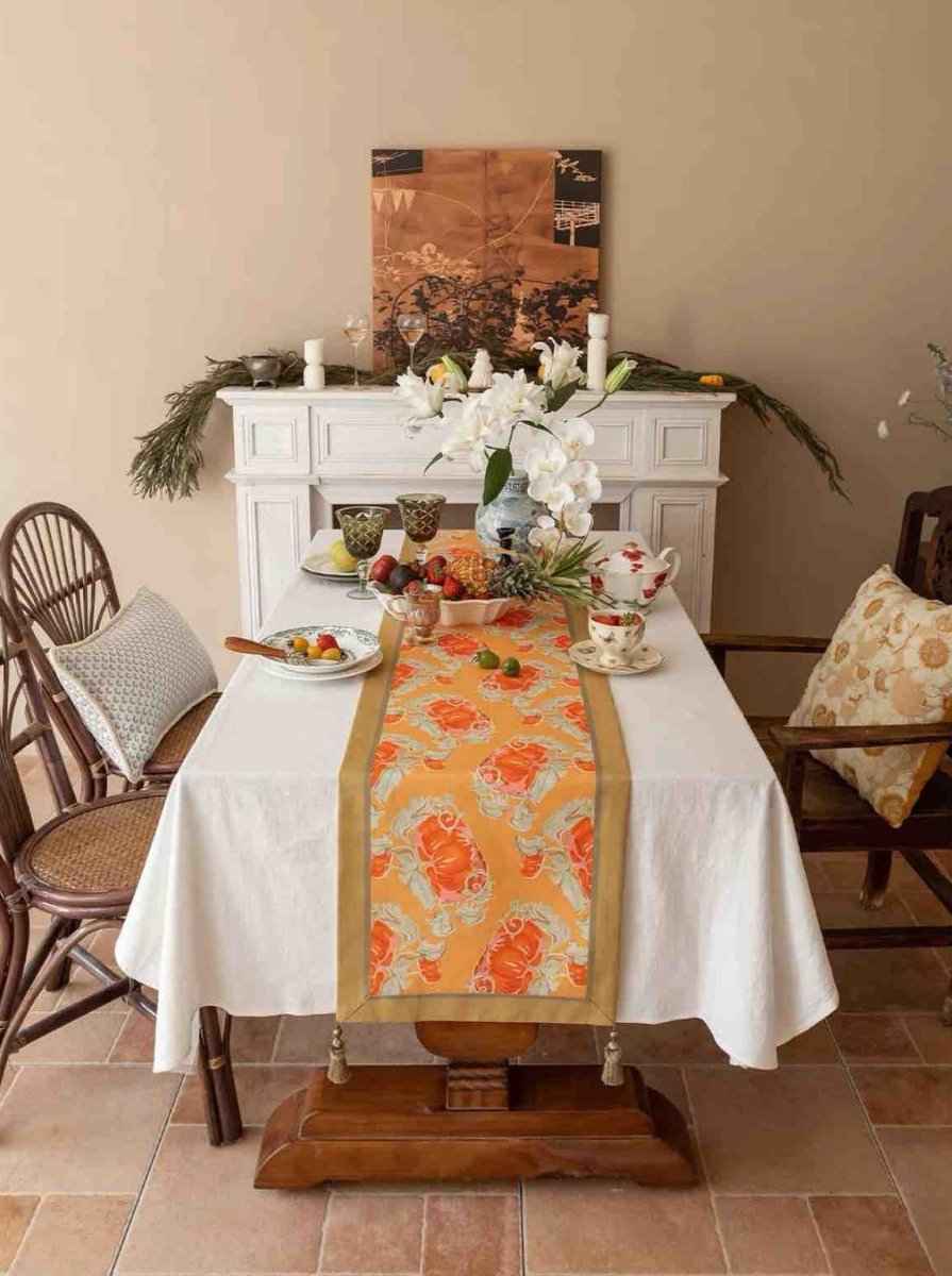 Decorative Table Runner for Elegant Fall Table Setting