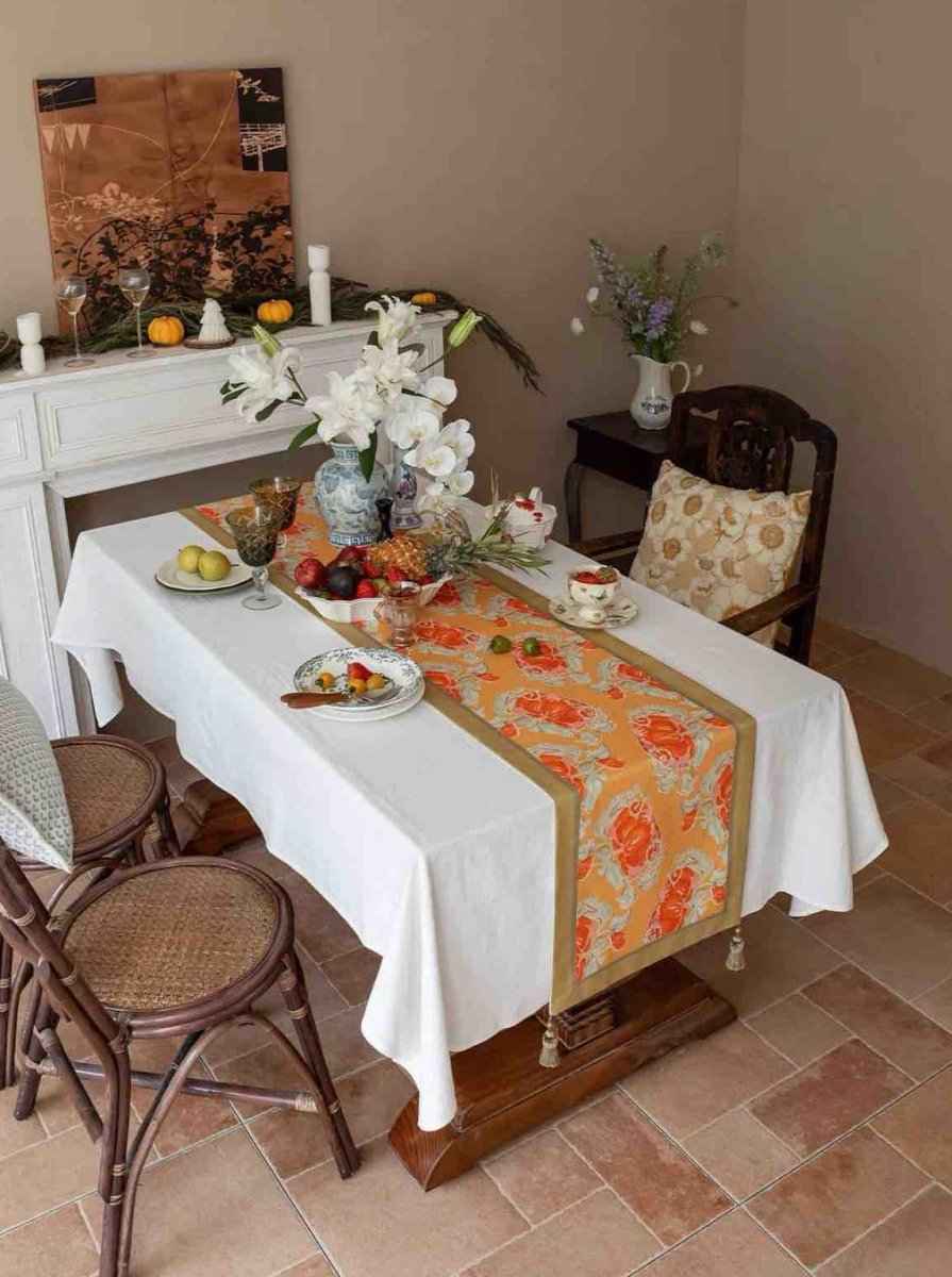 Decorative Table Runner for Elegant Fall Table Setting