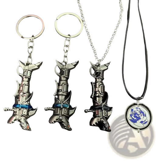Jinx Cannon Anime Keychain Metal Gaming Pendant