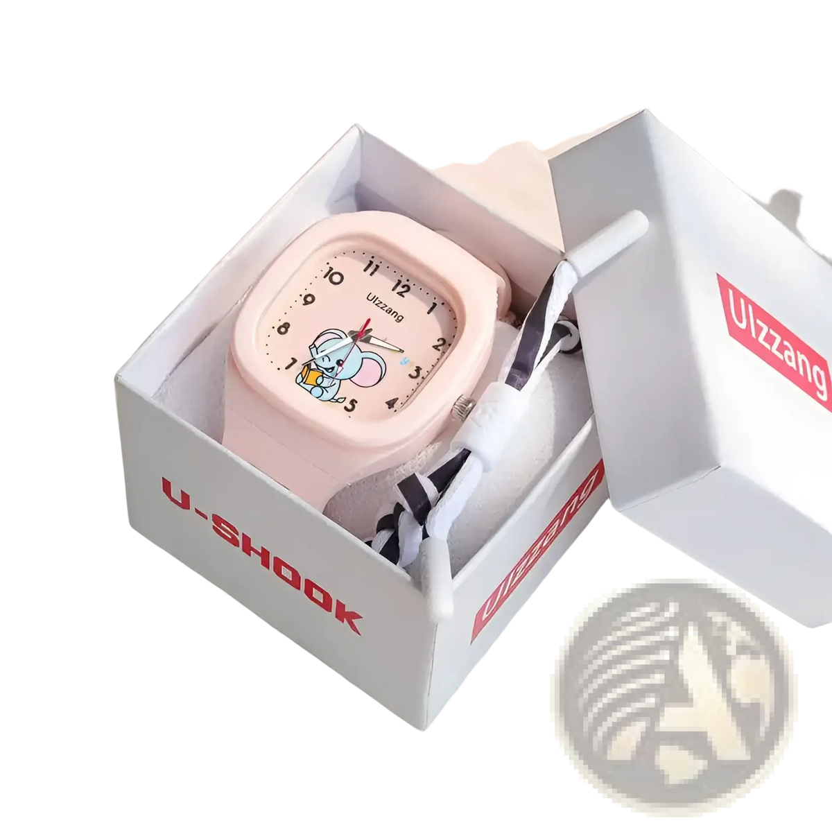 Kids Luminous Cartoon Elephant Digital Watch White