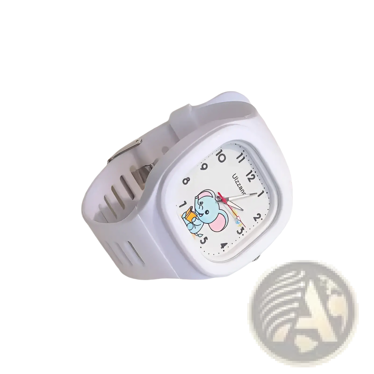 Kids Luminous Cartoon Elephant Digital Watch White
