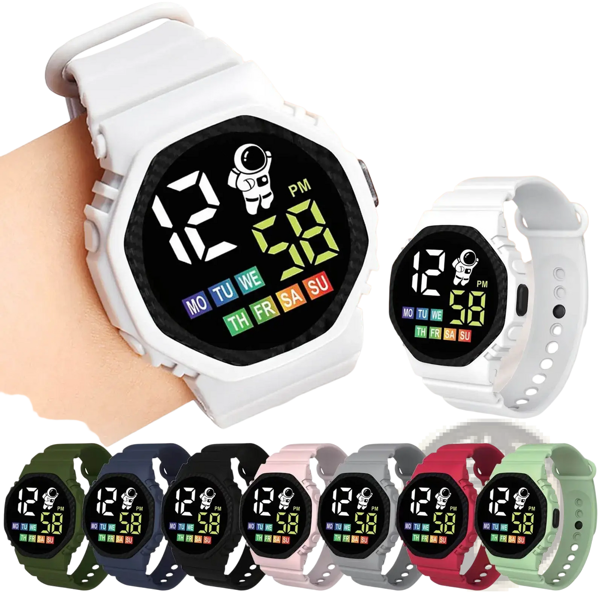 Kids Waterproof Led Digital Astronaut Watch