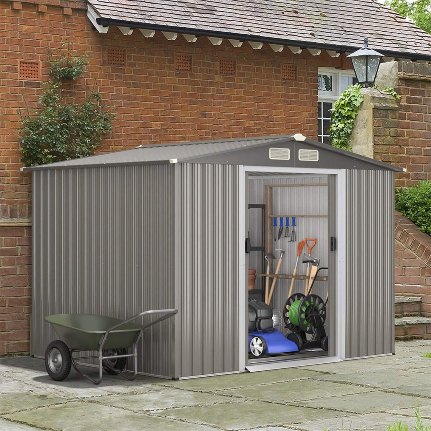 [08X06FT] Premium Outdoor Steel Tool Storage Garden Backyard Shed (SAK74185)