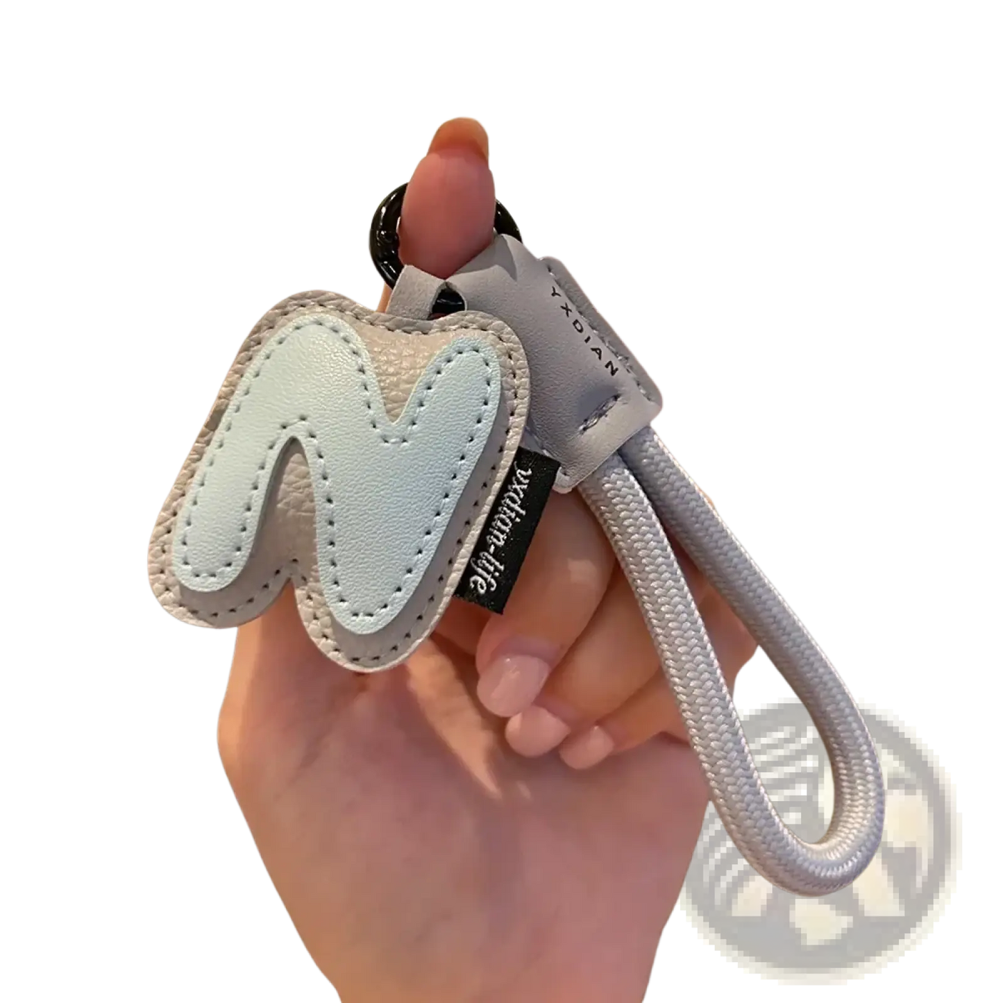 Leather Initial Keychain Letter Wristband Charm