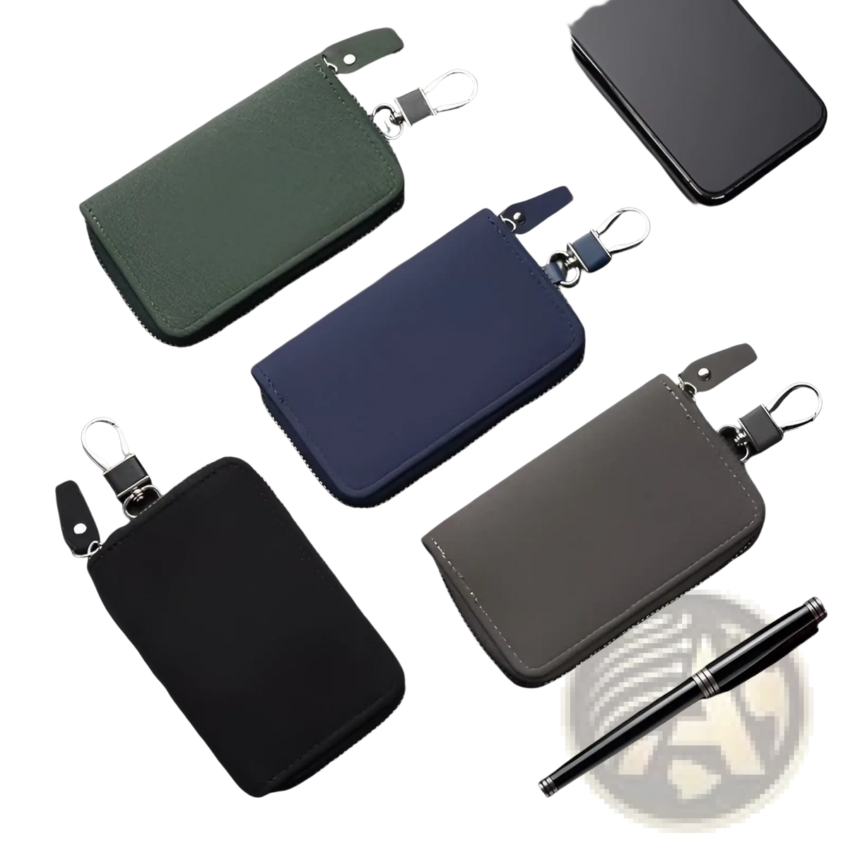 Leather Key Holder Organizer Pouch