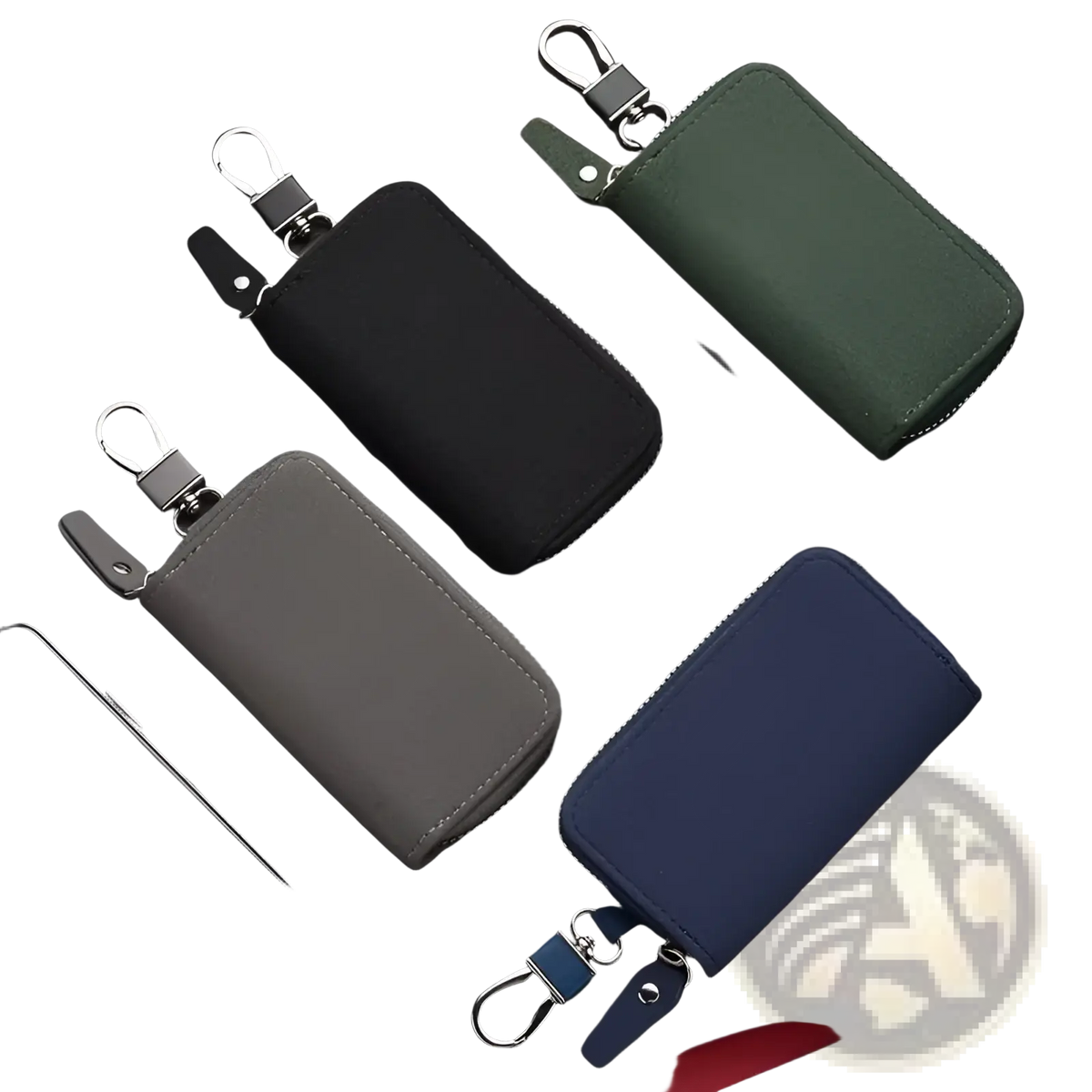 Leather Key Holder Organizer Pouch