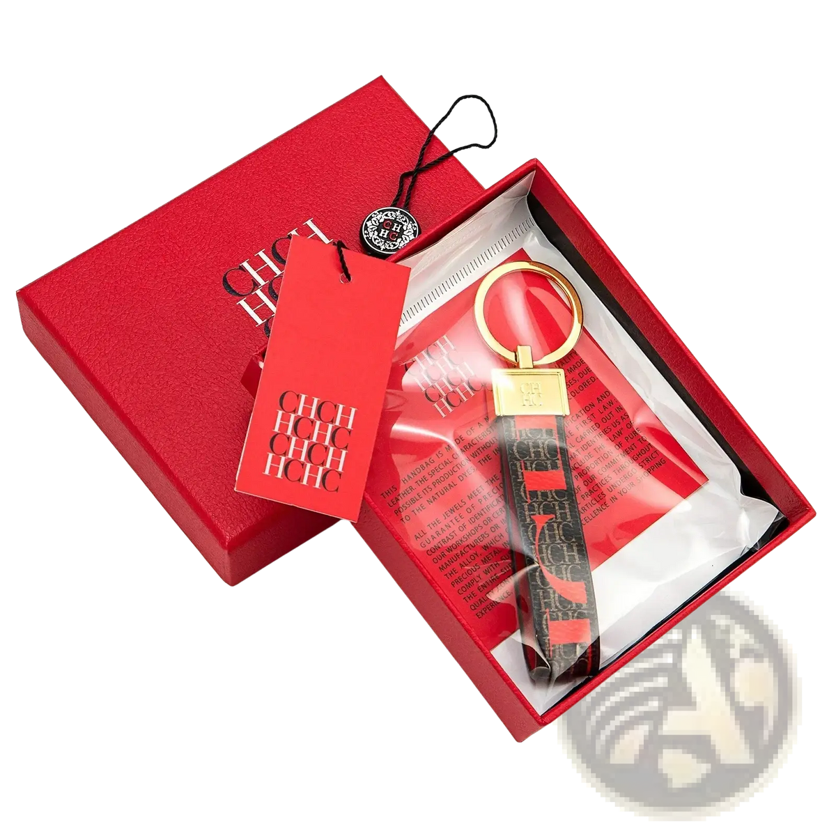 Leather Logo Keychain Designer Fashion Accessory Gift