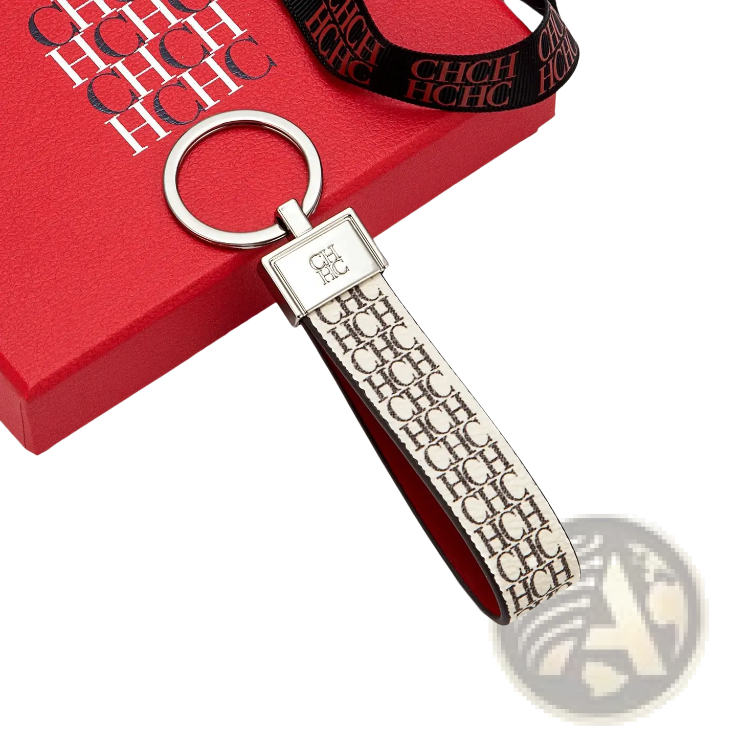 Leather Logo Keychain Designer Fashion Accessory Gift