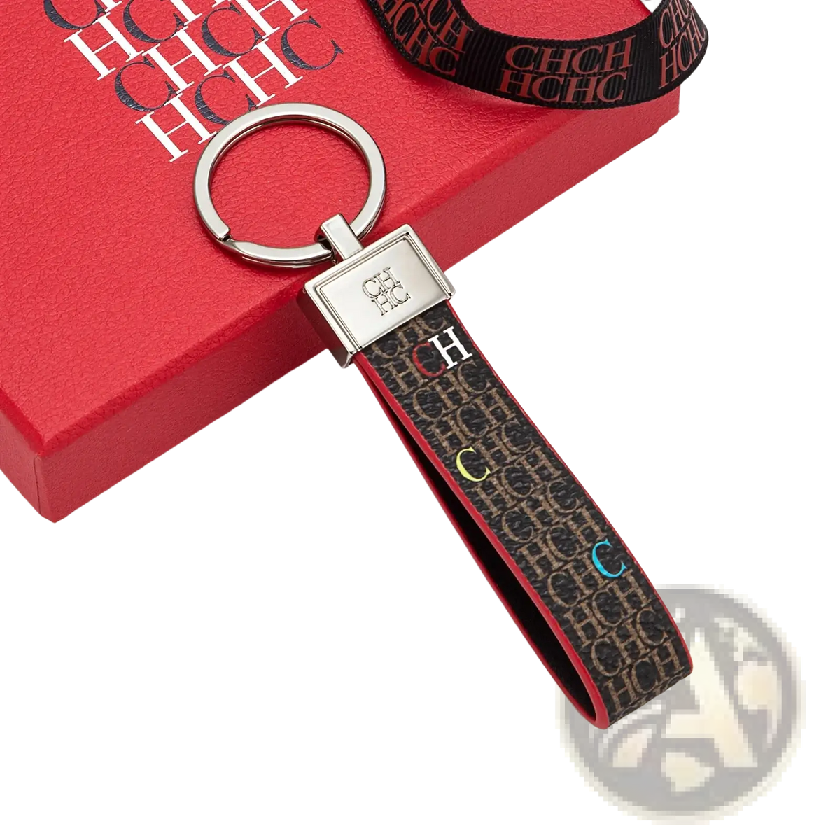 Leather Logo Keychain Designer Fashion Accessory Gift