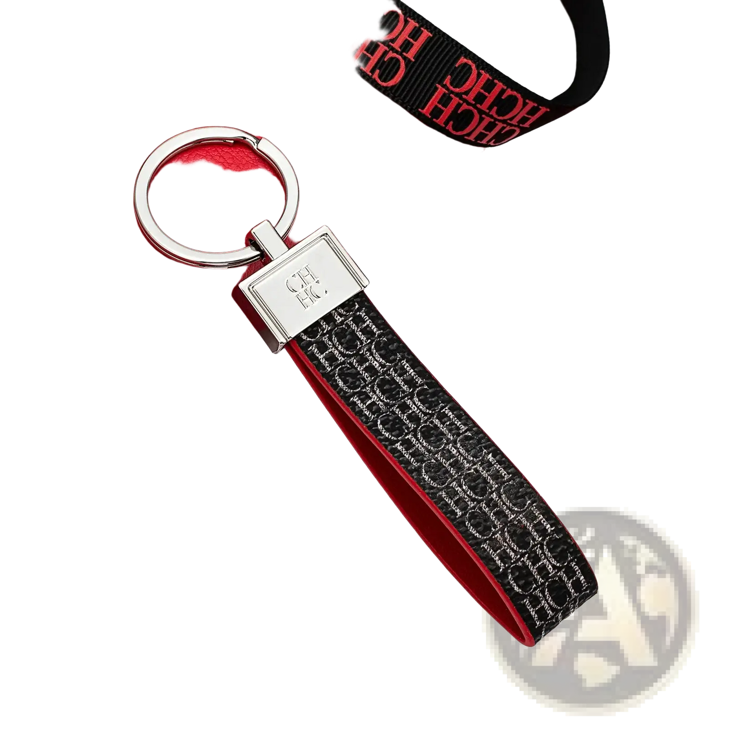 Leather Logo Keychain Designer Fashion Accessory Gift