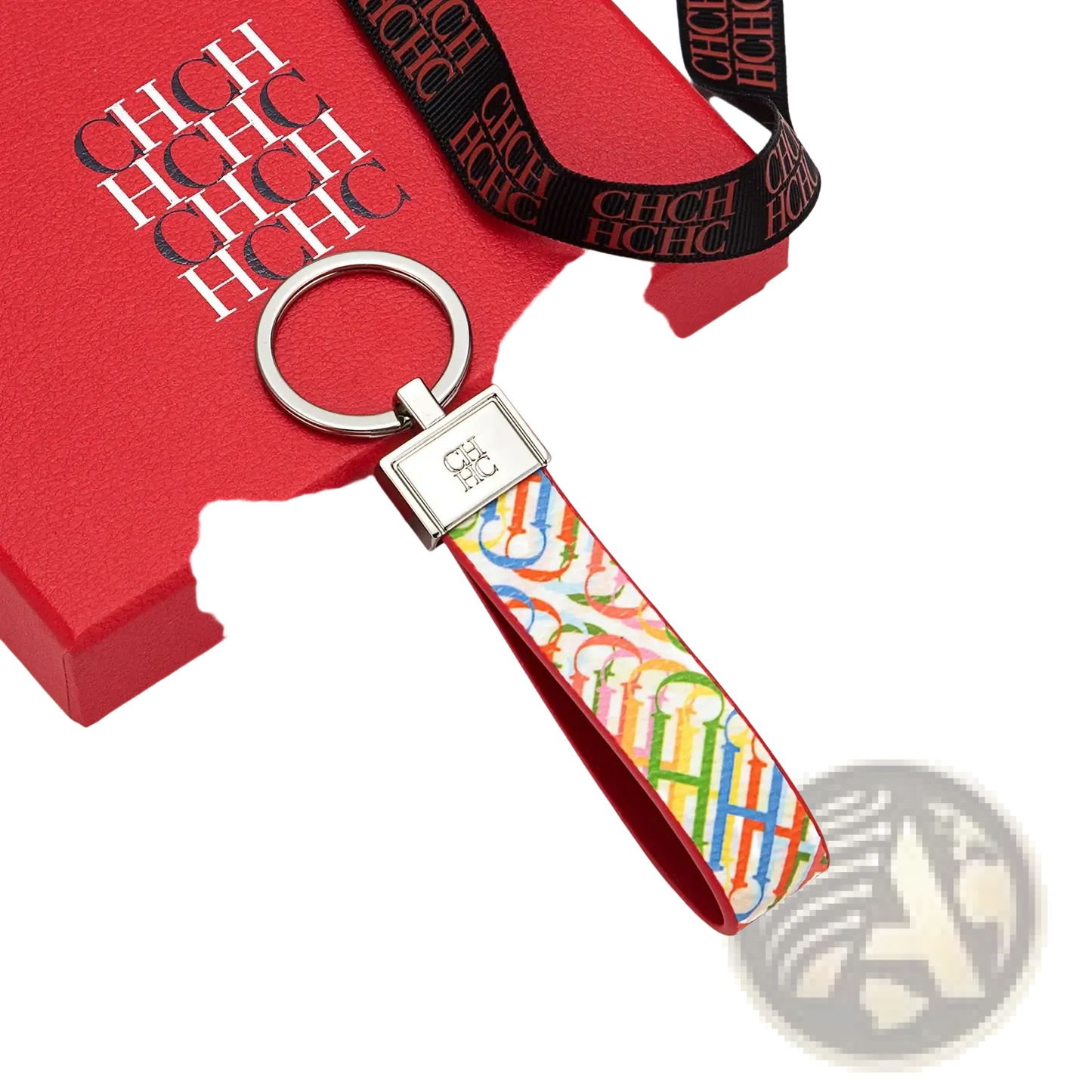 Leather Logo Keychain Designer Fashion Accessory Gift