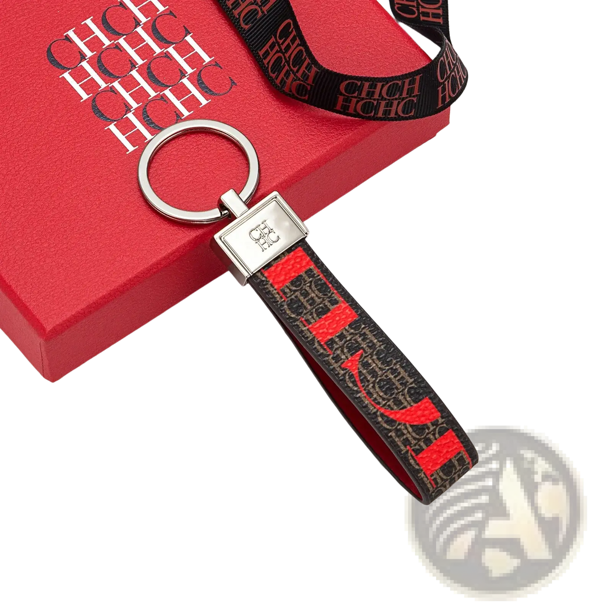 Leather Logo Keychain Designer Fashion Accessory Gift