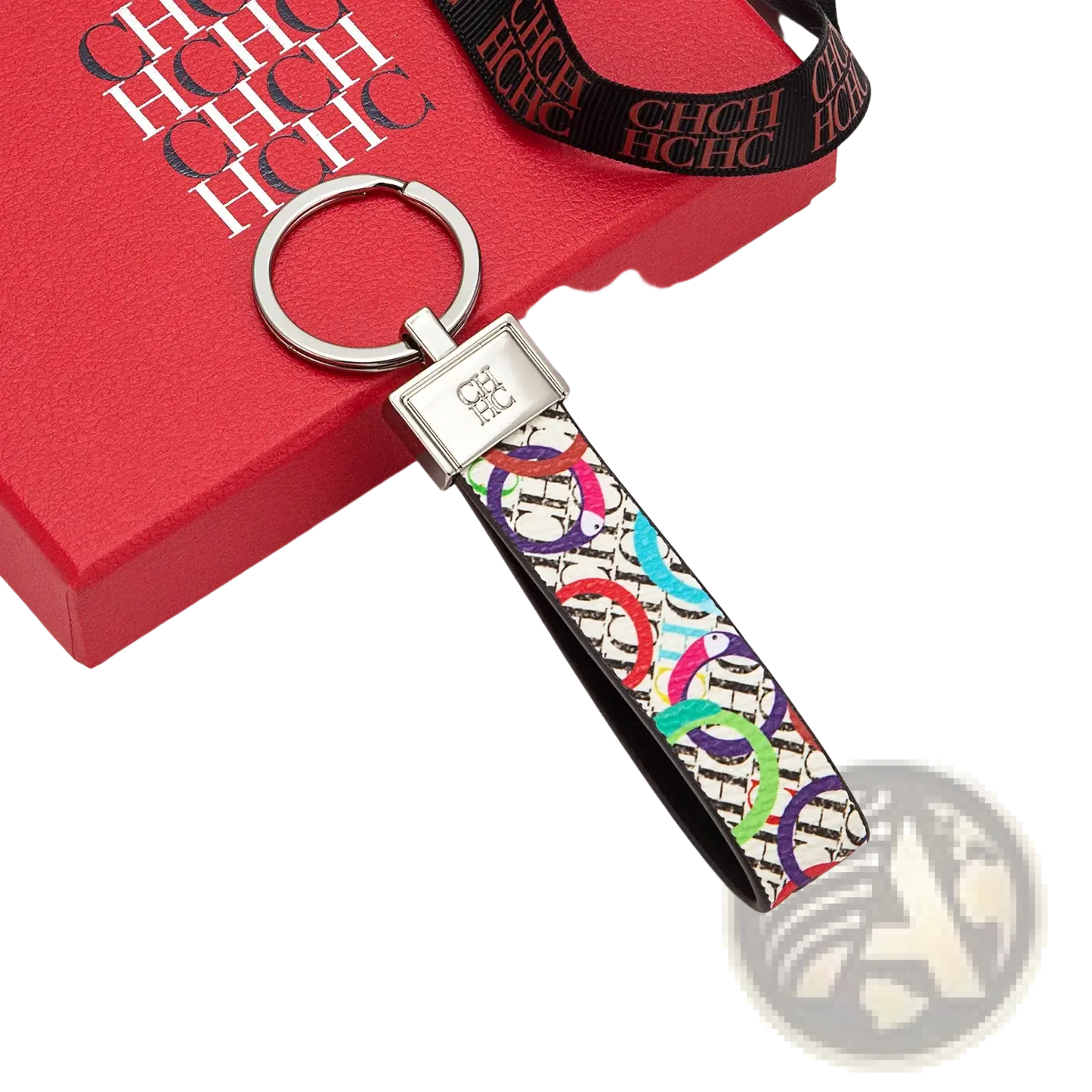 Leather Logo Keychain Designer Fashion Accessory Gift