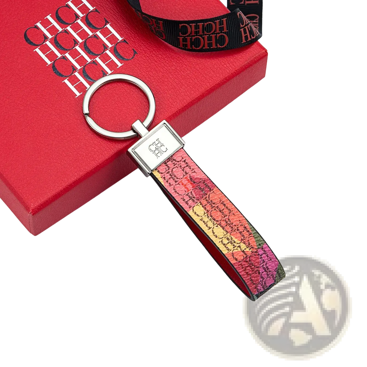 Leather Logo Keychain Designer Fashion Accessory Gift