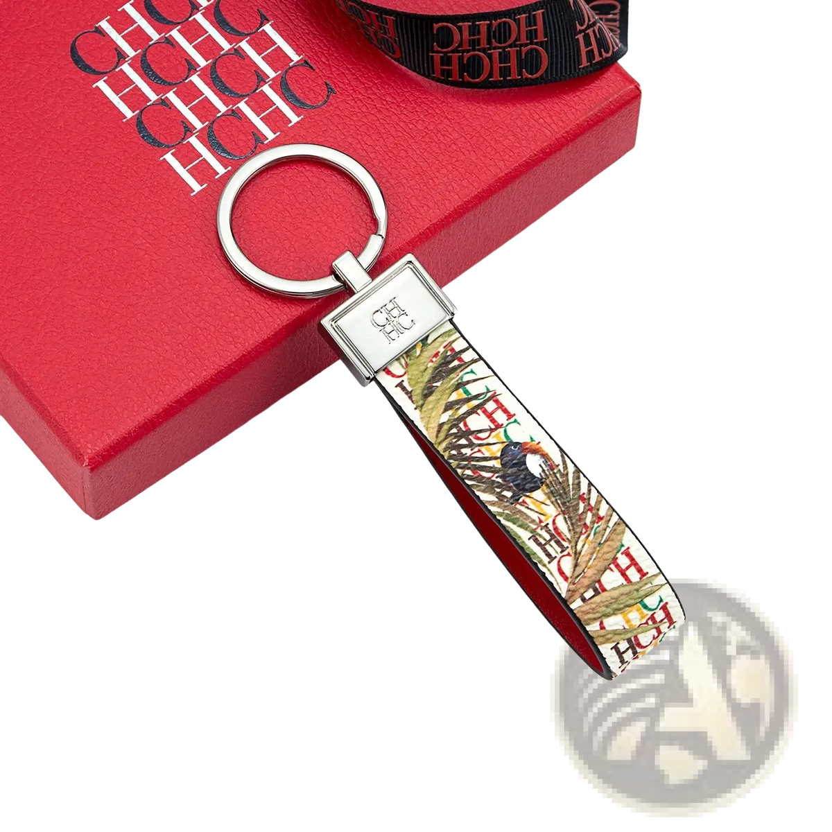 Leather Logo Keychain Designer Fashion Accessory Gift
