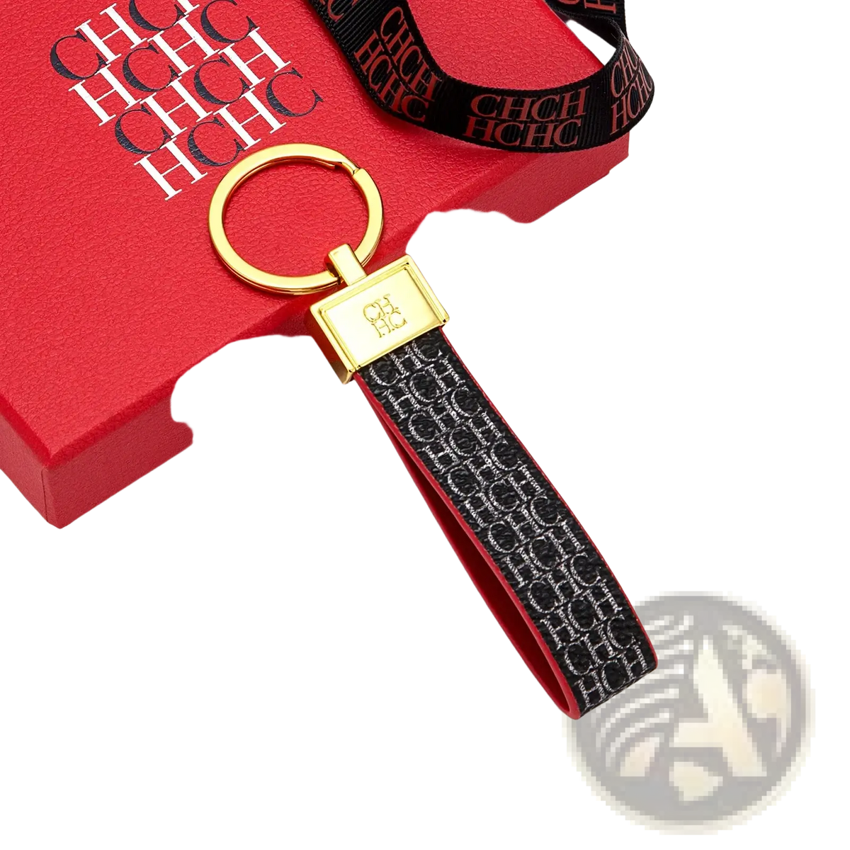 Leather Logo Keychain Designer Fashion Accessory Gift