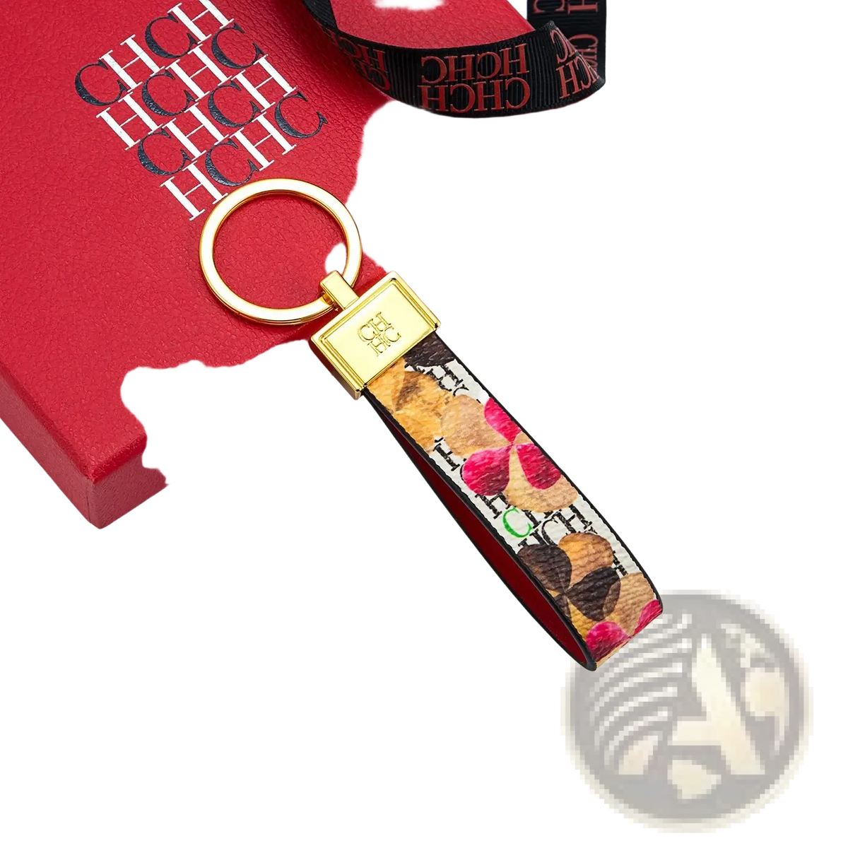 Leather Logo Keychain Designer Fashion Accessory Gift