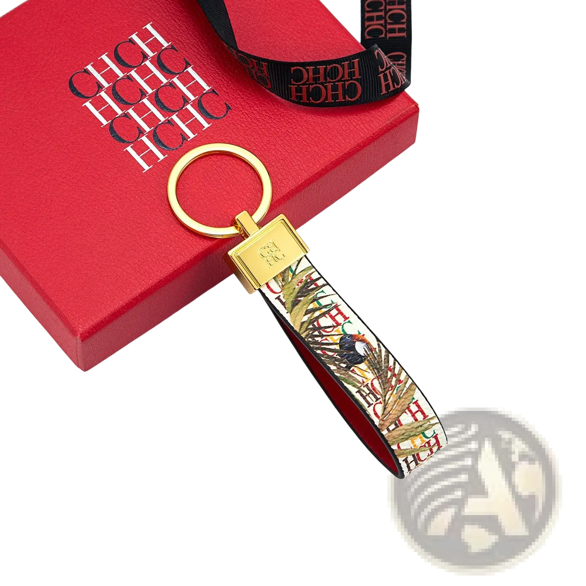 Leather Logo Keychain Designer Fashion Accessory Gift