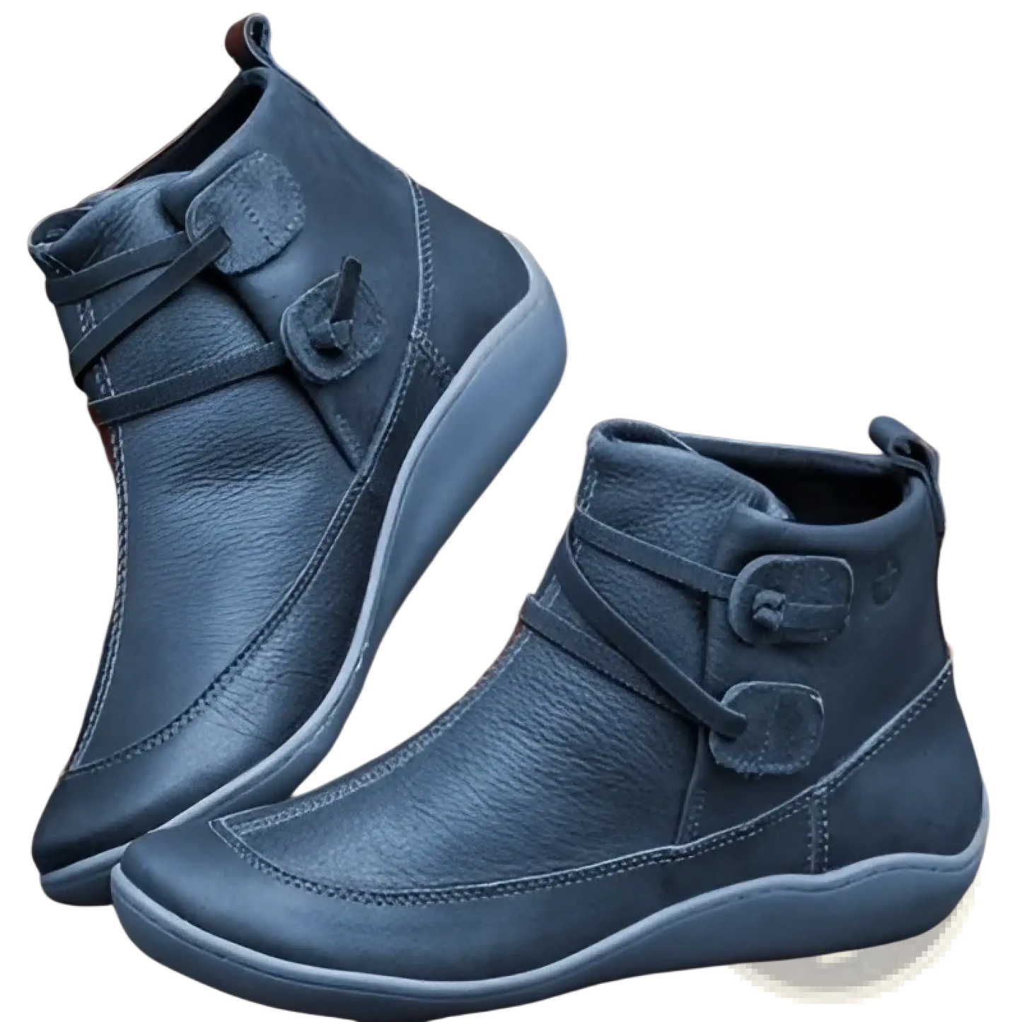 Leather Martin Boots Faux Fur Lined Winter Snow Shoes
