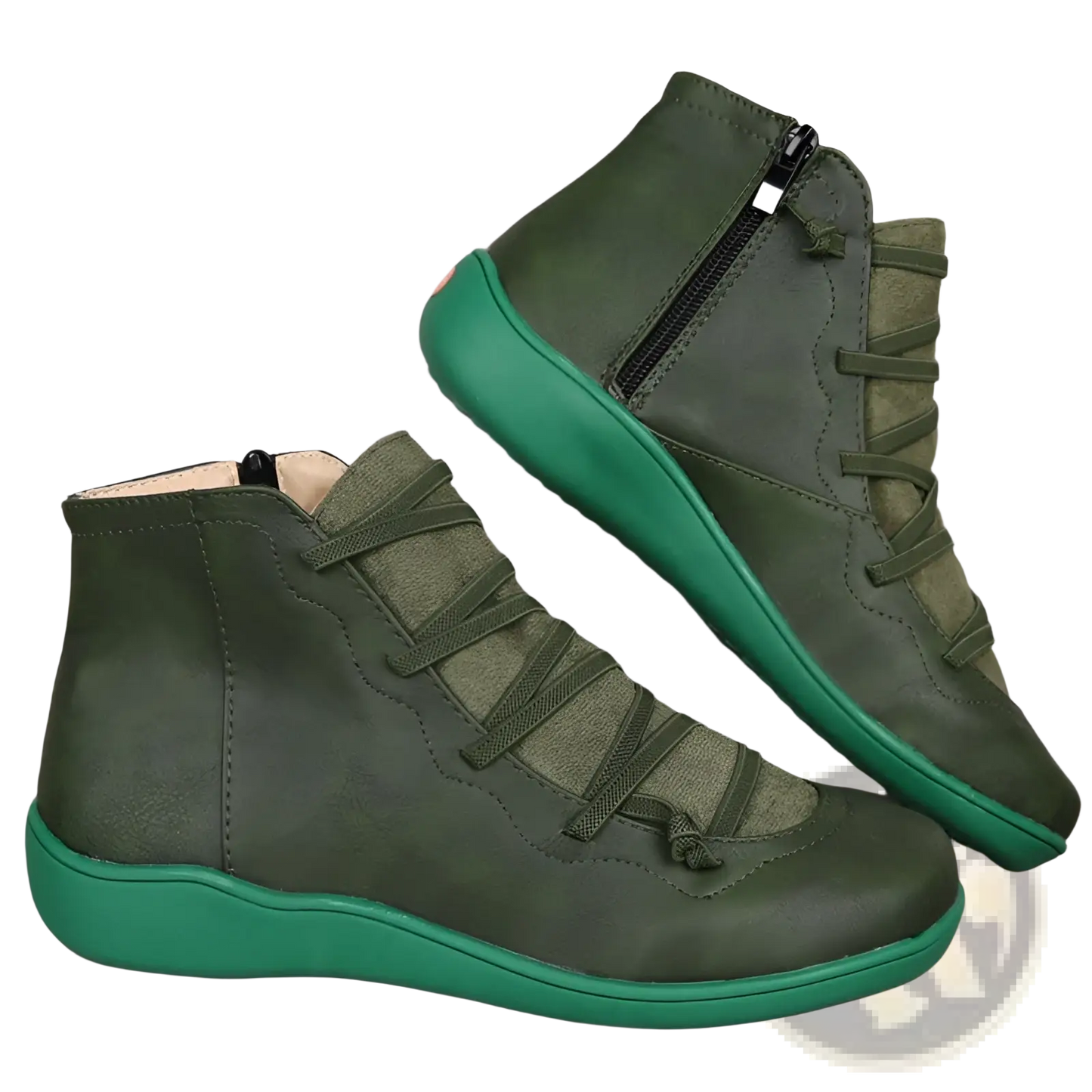 Leather Martin Boots Faux Fur Lined Winter Snow Shoes