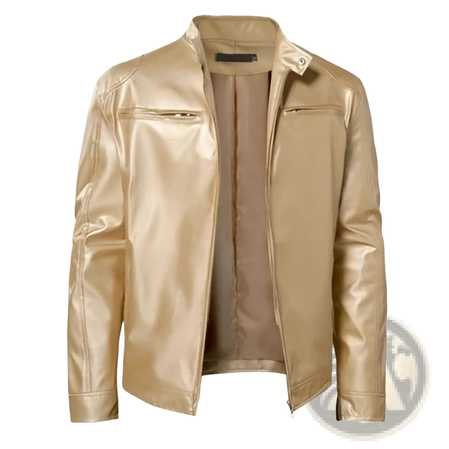 Leather Motorcycle Jacket Slim Fit Zipper Cardigan
