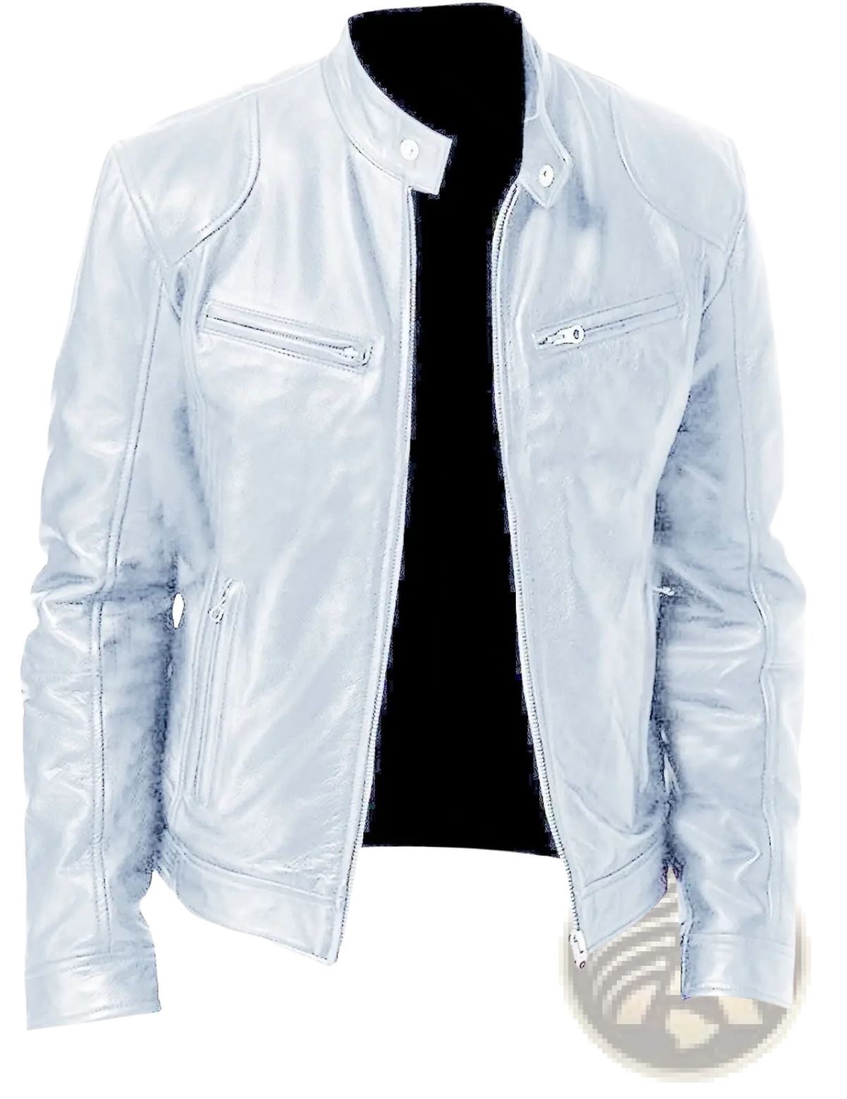 Leather Motorcycle Jacket Slim Fit Zipper Cardigan