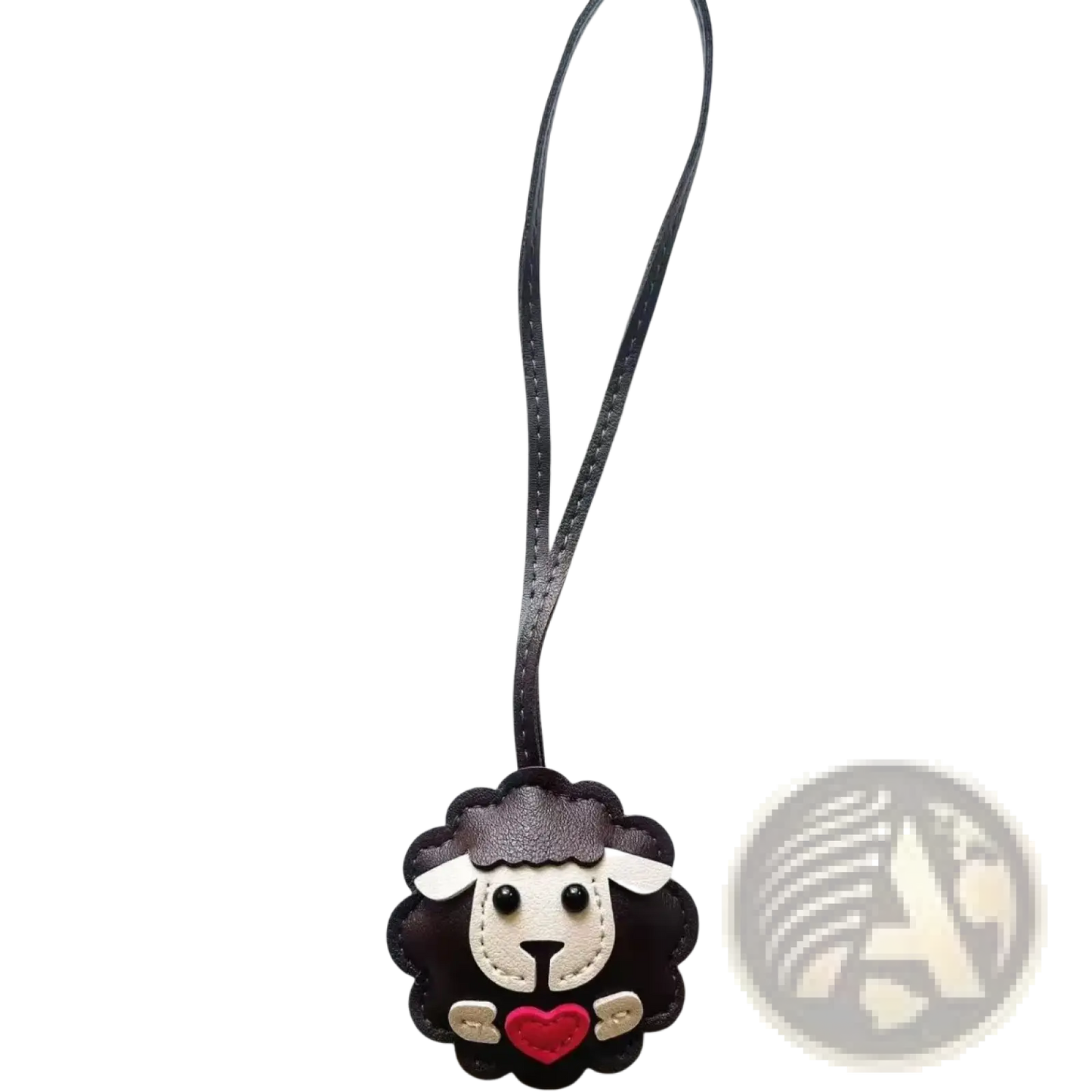 Leather Sheep Keychain Cute Animal Bag Charm