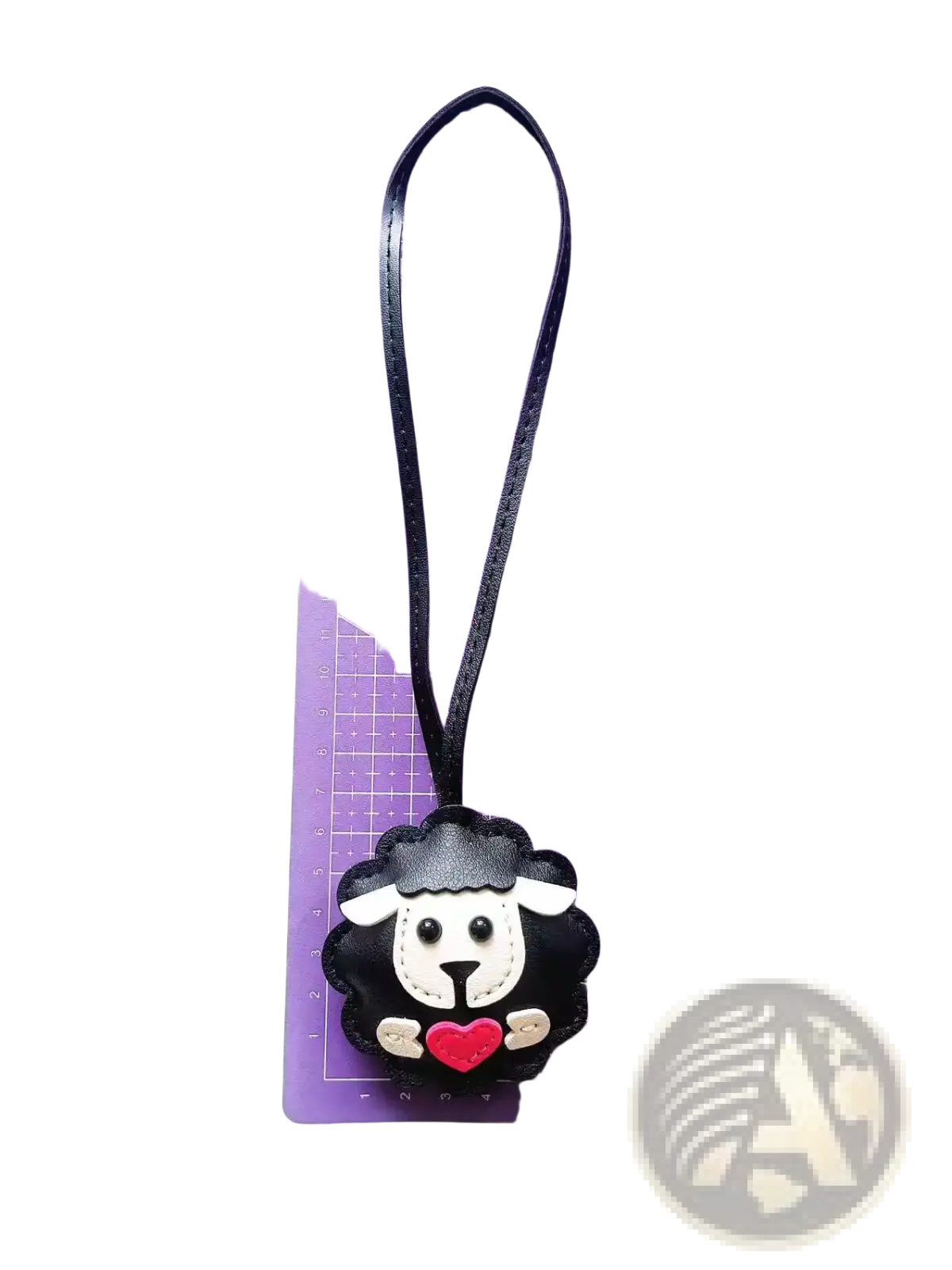 Leather Sheep Keychain Cute Animal Bag Charm