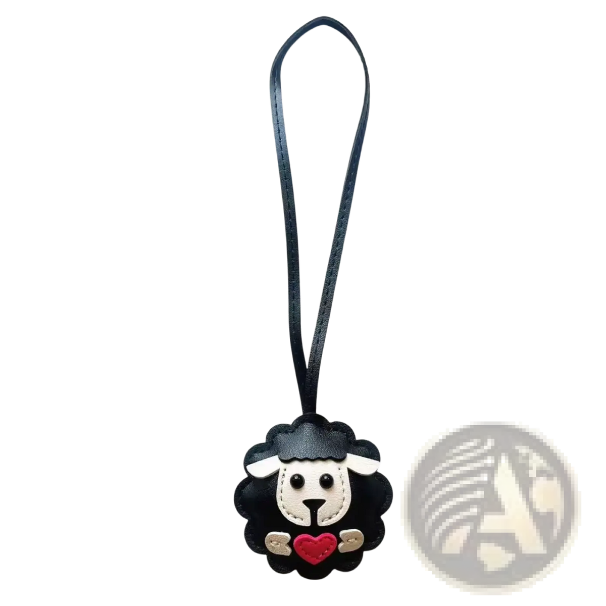 Leather Sheep Keychain Cute Animal Bag Charm