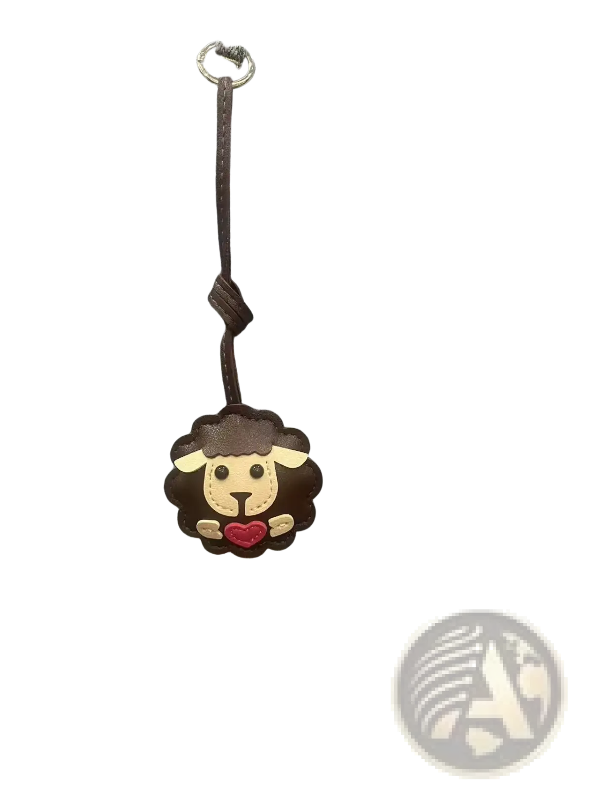 Leather Sheep Keychain Cute Animal Bag Charm