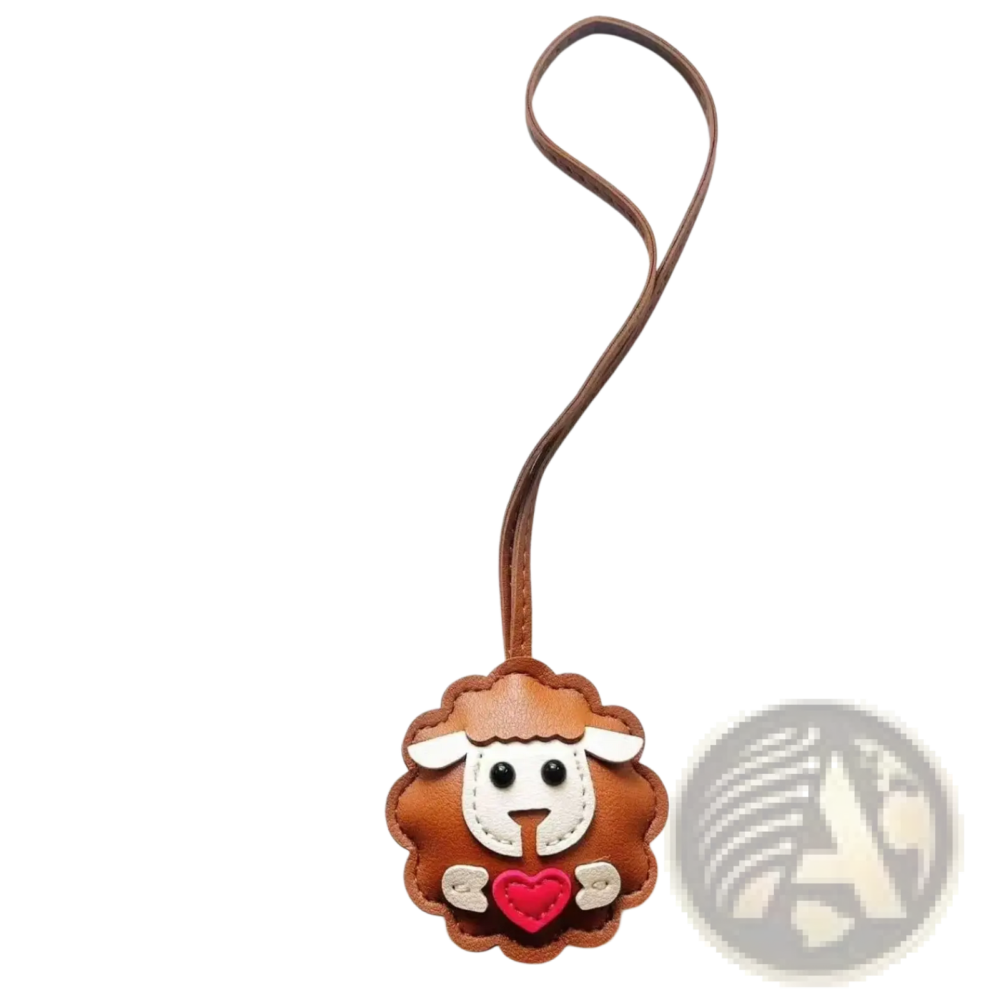 Leather Sheep Keychain Cute Animal Bag Charm