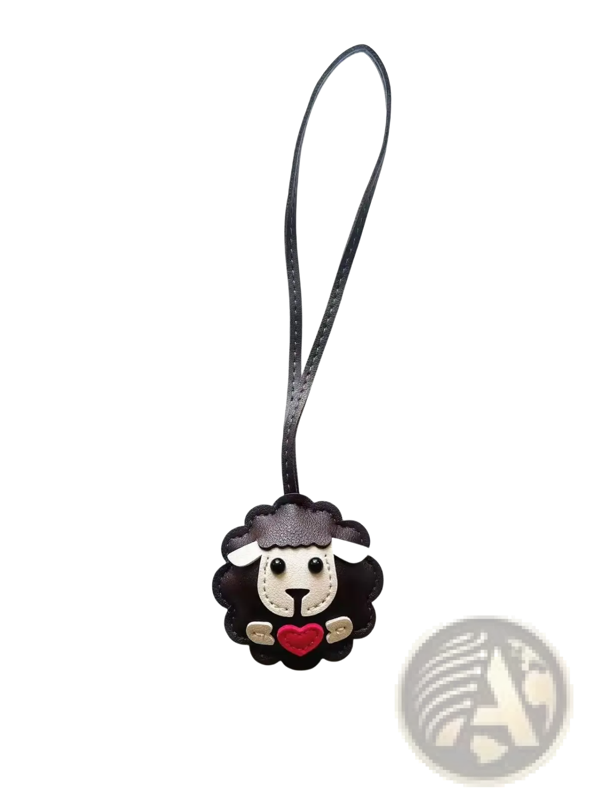 Leather Sheep Keychain Cute Animal Bag Charm