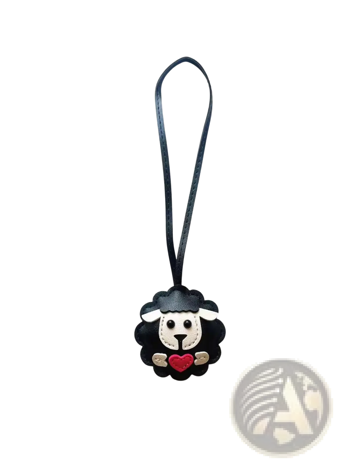 Leather Sheep Keychain Cute Animal Bag Charm