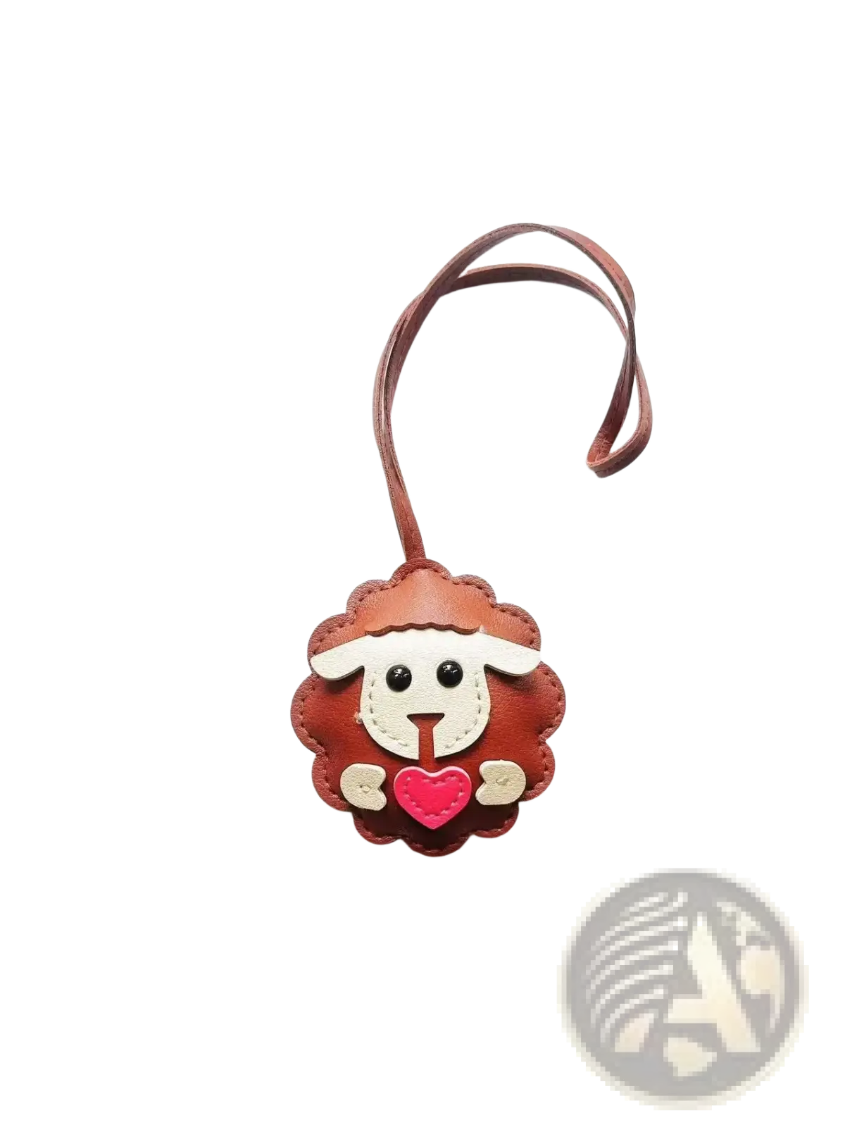 Leather Sheep Keychain Cute Animal Bag Charm