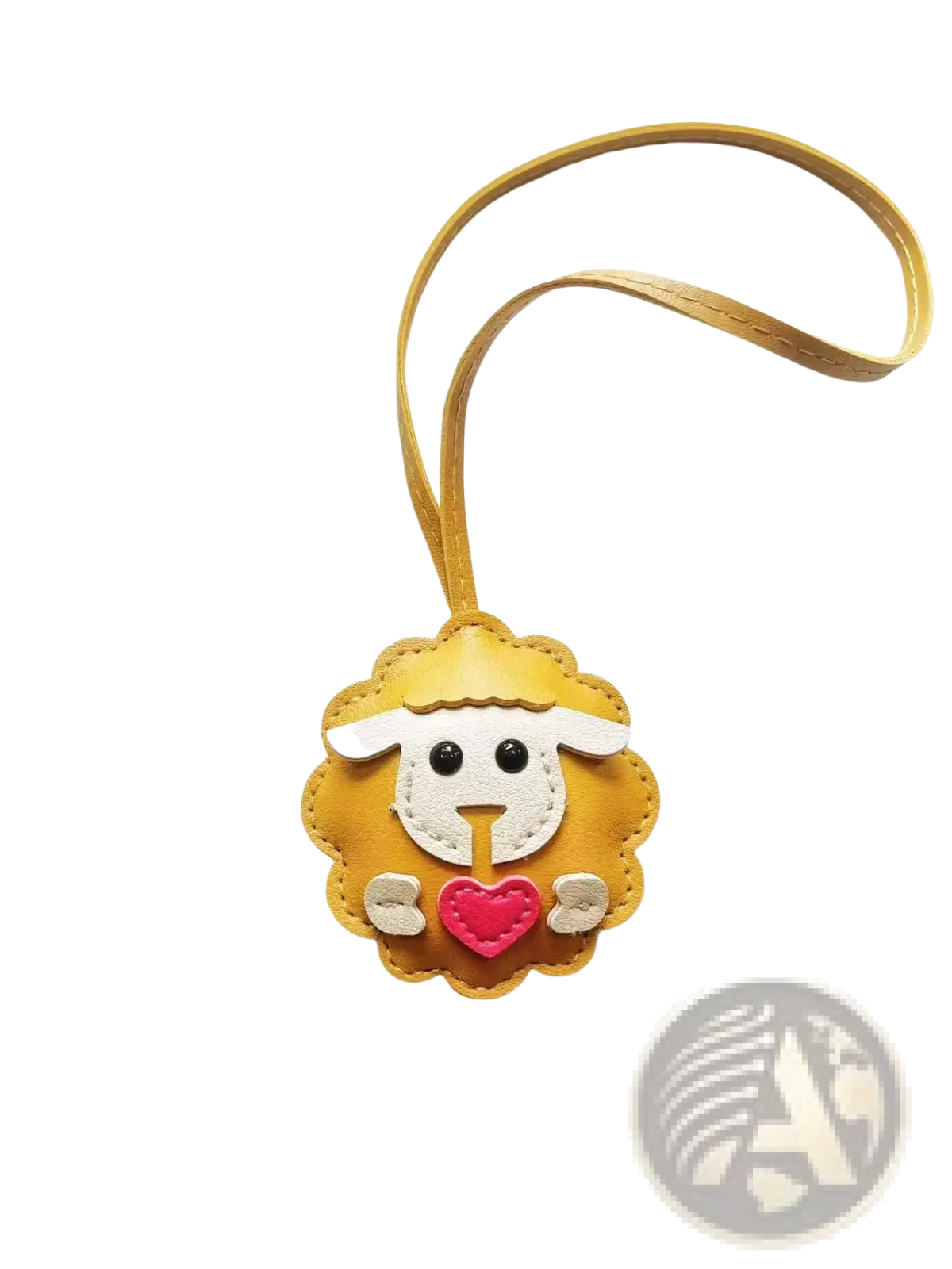 Leather Sheep Keychain Cute Animal Bag Charm
