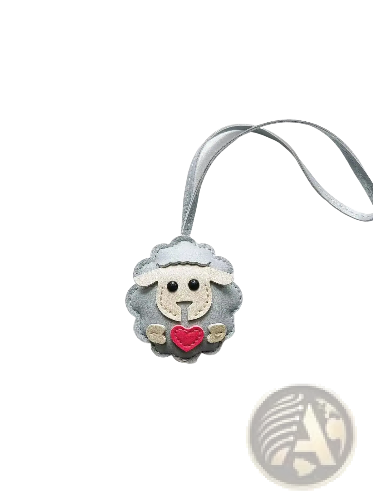 Leather Sheep Keychain Cute Animal Bag Charm