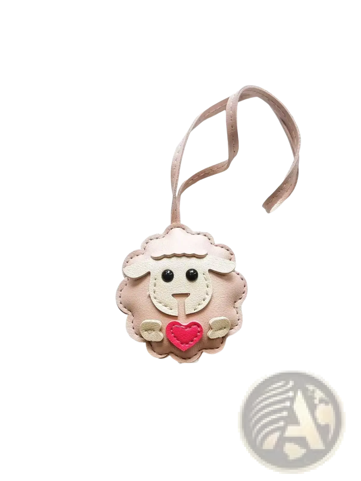 Leather Sheep Keychain Cute Animal Bag Charm