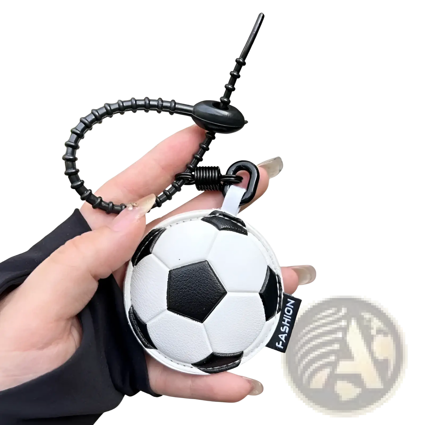 Leather Sports Ball Keychain Set Bag Charm