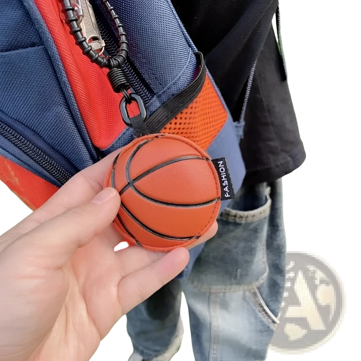 Leather Sports Ball Keychain Set Bag Charm