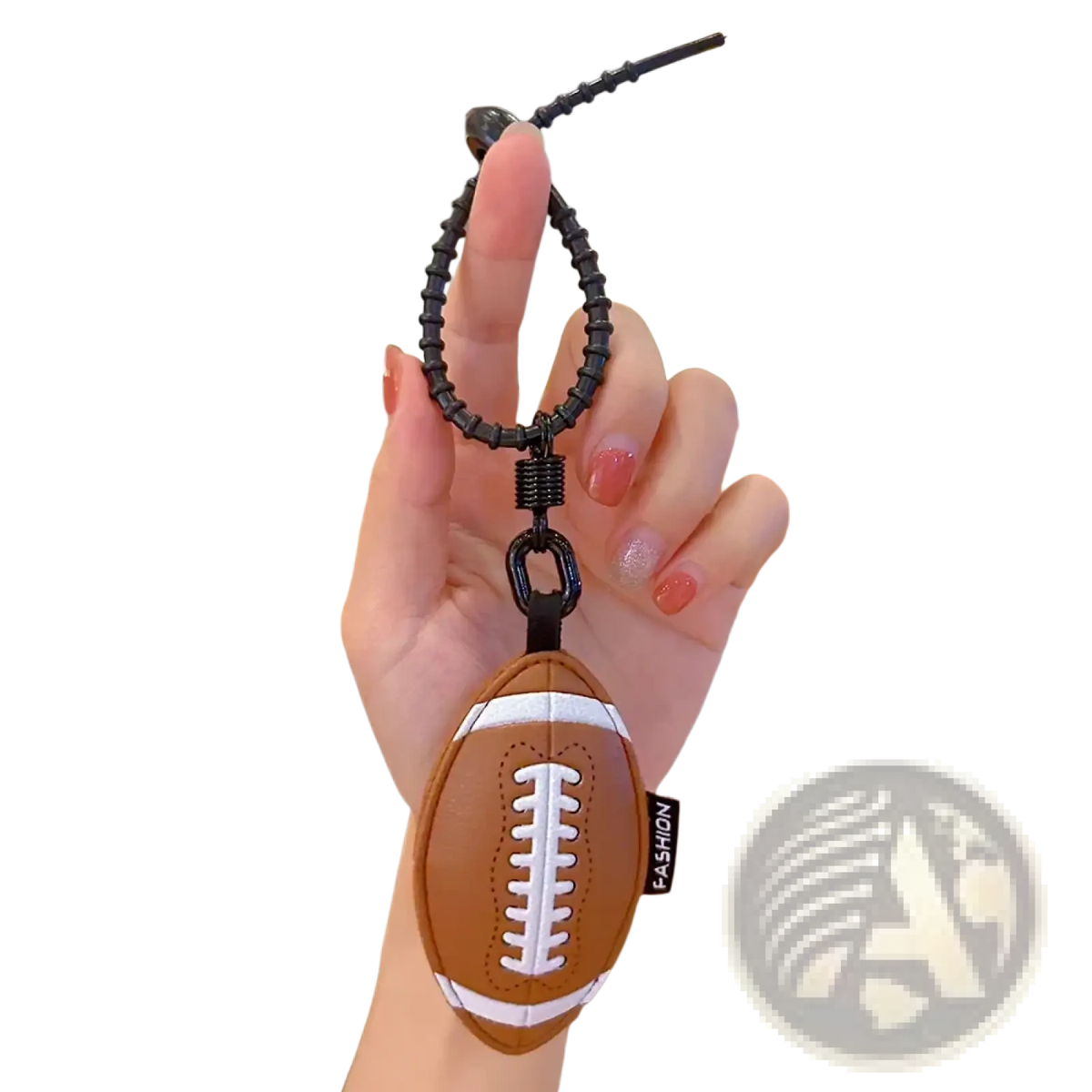 Leather Sports Ball Keychain Set Bag Charm