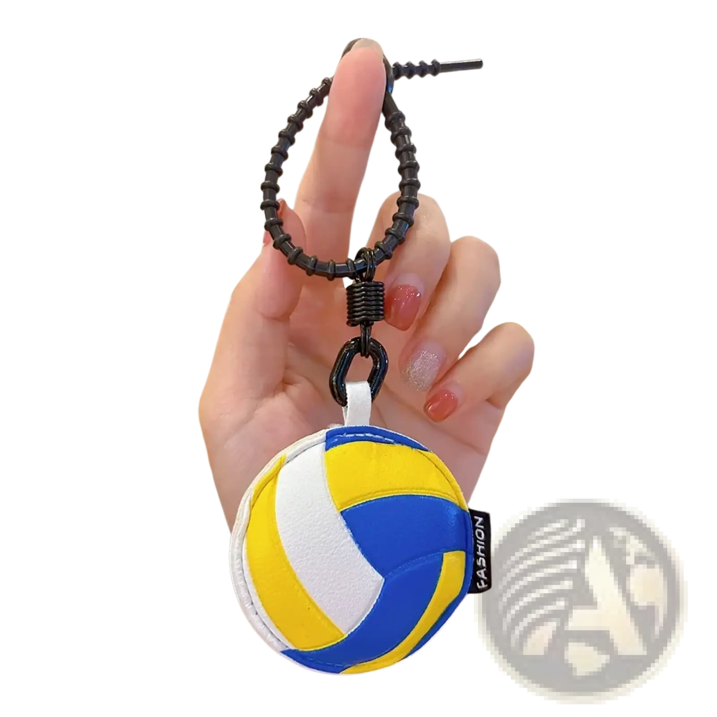 Leather Sports Ball Keychain Set Bag Charm