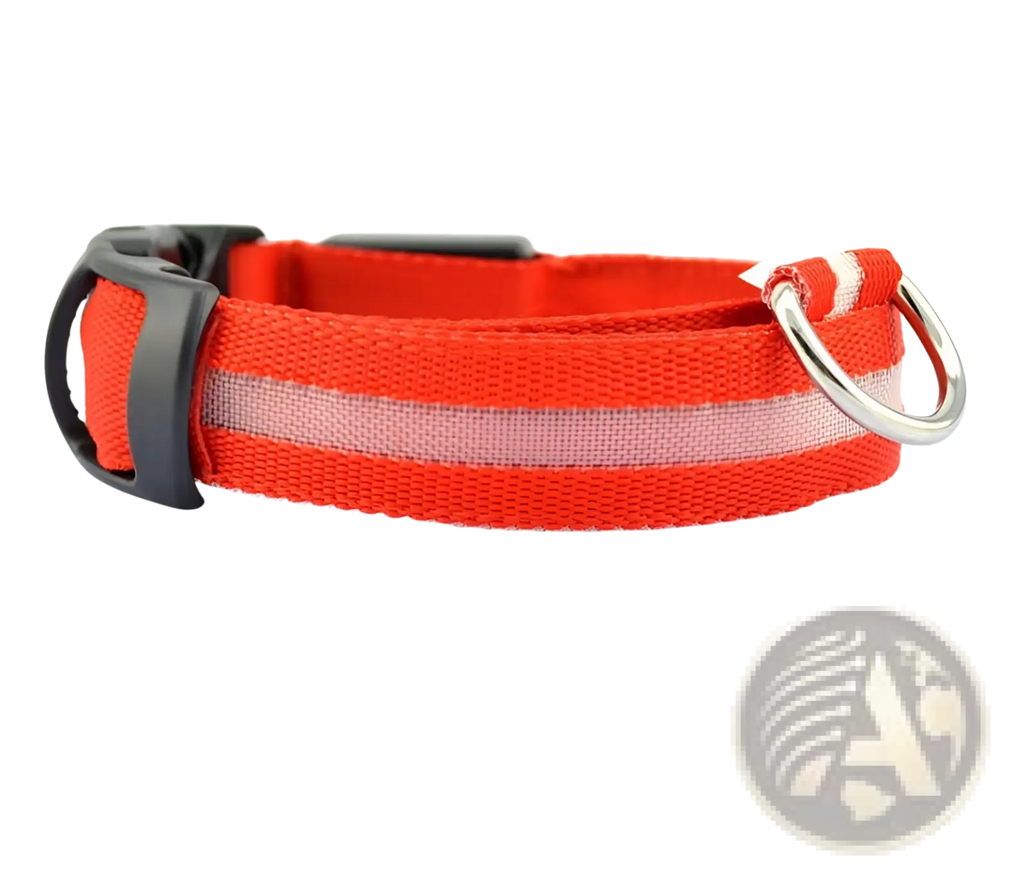 Led Dog Collar Night Safety Glowing Nylon Pet Leash