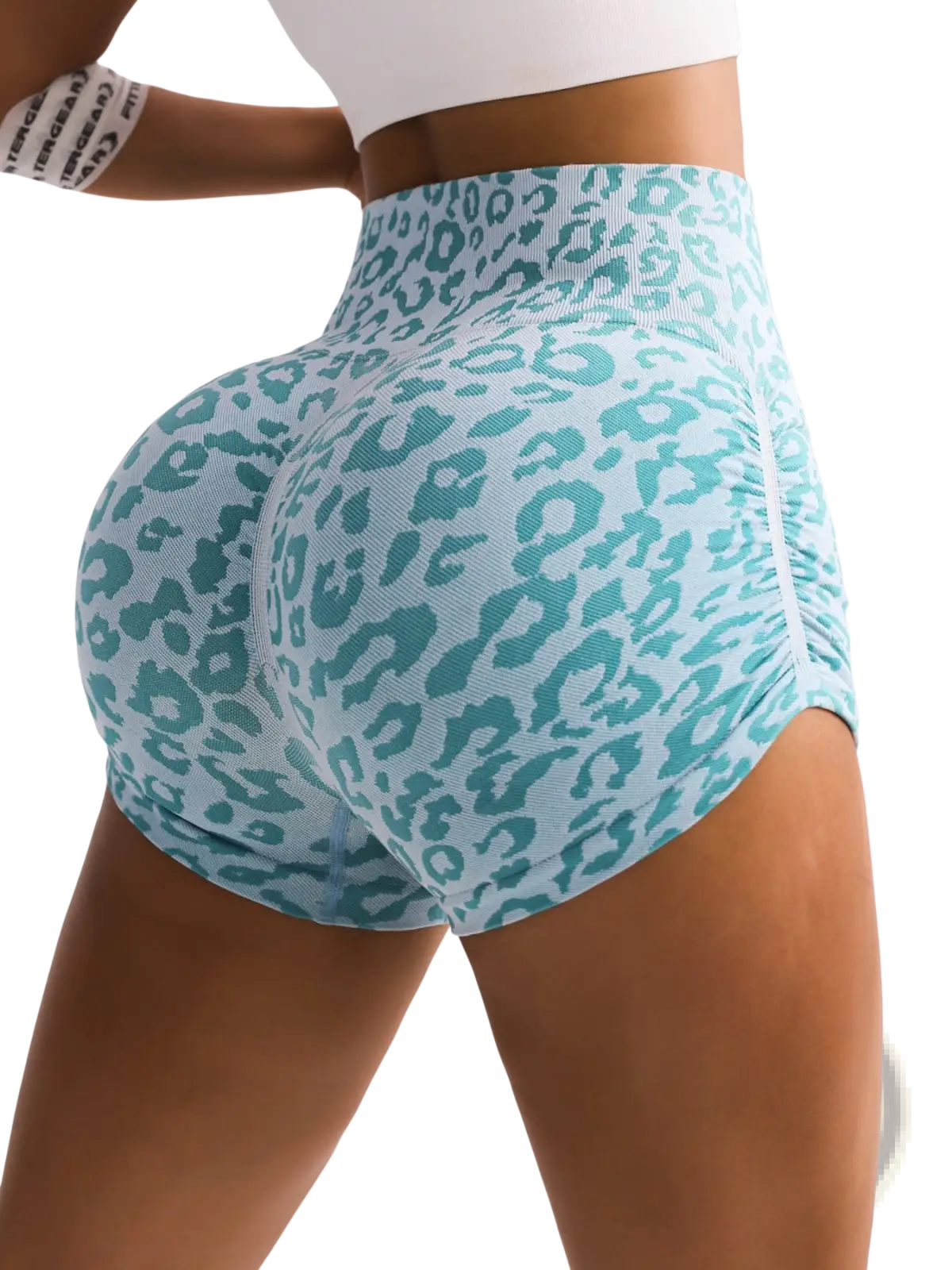 Leopard Print Butt Lifting Fitness Shorts