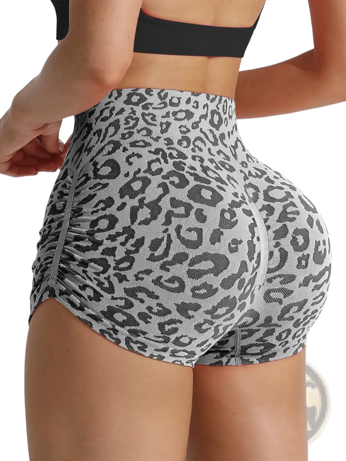 Leopard Print Butt Lifting Fitness Shorts