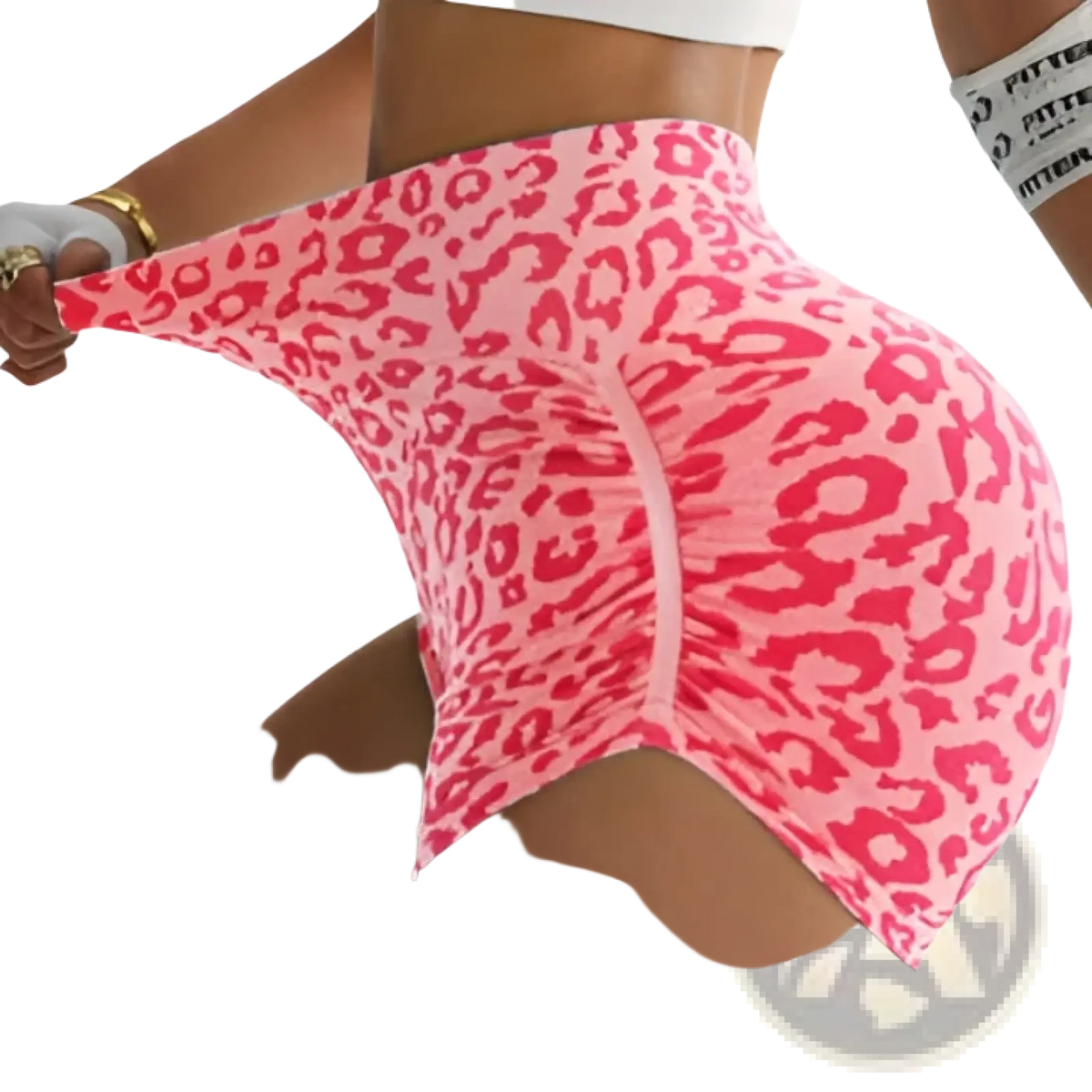 Leopard Print Butt Lifting Fitness Shorts